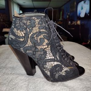 Givenchy High Heel Lace Peep Toe Lace Up sz 40